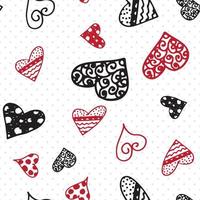 bocetos dibujados a mano retro fondo transparente con corazones para San Valentín y el día de la boda vector