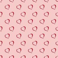 Vector seamless background with polka dots and hearts.