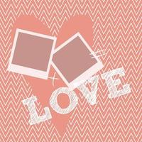 Vector greeting card with polka dots and hearts.