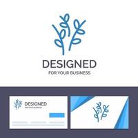 Creative Business Card and Logo template Buds Catkin Easter Nature Vector Illustration