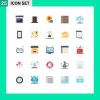 Modern Set of 25 Flat Colors and symbols such as sharing drug repair cocaine pin Editable Vector Design Elements