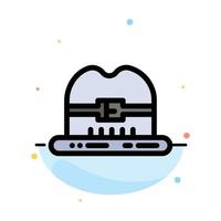 Cap Hat Canada Abstract Flat Color Icon Template vector