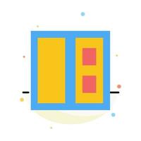 Building House Door Abstract Flat Color Icon Template vector