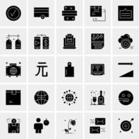 25 iconos de negocios universales vector ilustración de icono creativo para usar en proyectos relacionados con la web y dispositivos móviles