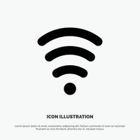 Wifi Services Signal solid Glyph Icon vector