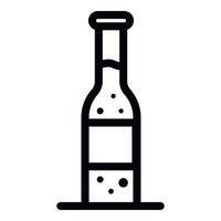 Glass tonic bottle icon, outline style vector