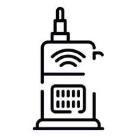 Walkie talkie icon, outline style vector