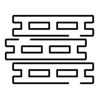 Pallet stack icon, outline style vector