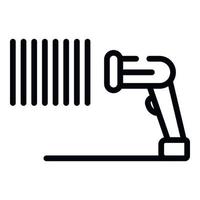 Identification barcode scanner icon, outline style vector