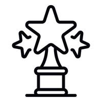 Star award icon, outline style vector