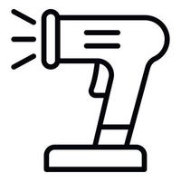 Barcode scanner icon, outline style vector