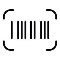 Barcode icon, outline style vector
