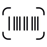 Barcode icon, outline style vector