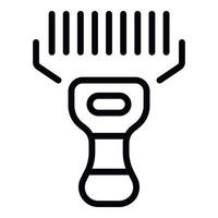 Store barcode scanner icon, outline style vector