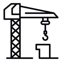 Industrial crane icon, outline style vector