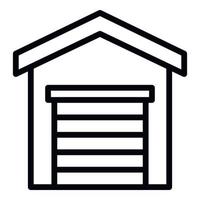 Lease garage icon, outline style vector