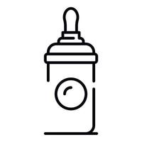 Milk bottle icon, outline style vector