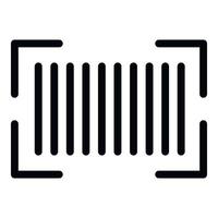 Scan barcode icon, outline style vector