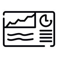 Finance chart poster icon, outline style vector