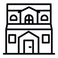 Country House icon, outline style vector