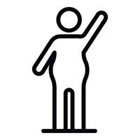 Man overweight icon, outline style vector