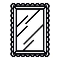 Room mirror icon, outline style vector