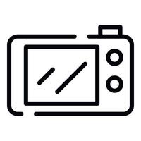 Video camera screen icon, outline style vector