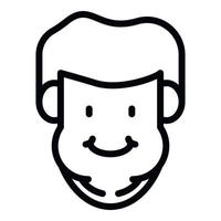 Avatar man overweight icon, outline style vector