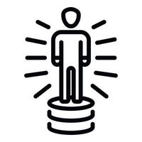 Man finance leader icon, outline style vector