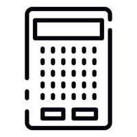 Modern finance calculator icon, outline style vector