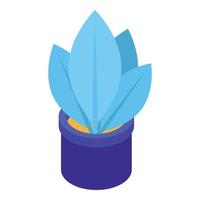 Abstract flower pot icon, isometric style vector