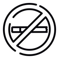 No smoking icon, outline style vector