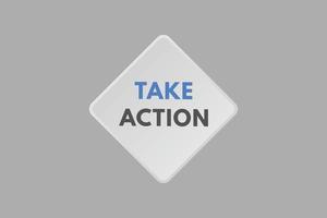 take action text Button. take action Sign Icon Label Sticker Web Buttons vector