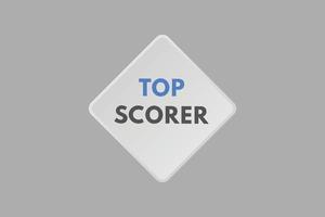 top scorer Button. top scorer Sign Icon Label Sticker Web Buttons vector