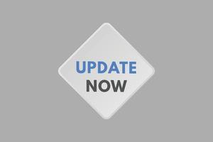 update now text Button. update now Sign Icon Label Sticker Web Buttons vector