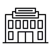 Service exhibition building icon, outline style vector