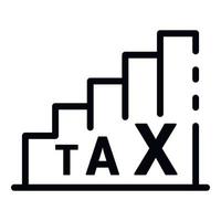 Tax chart icon, outline style vector