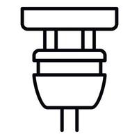 Plugged plug icon, outline style vector