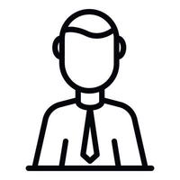 Administrator icon, outline style vector