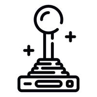 Console joystick icon, outline style vector