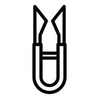 Tailor scissors icon, outline style vector