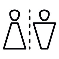 Man woman toilet sign icon, outline style vector