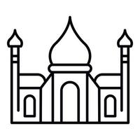 Tadj mahal icon, outline style vector