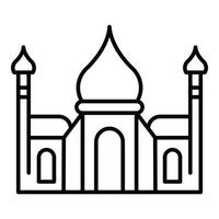 Tadj mahal icon, outline style vector