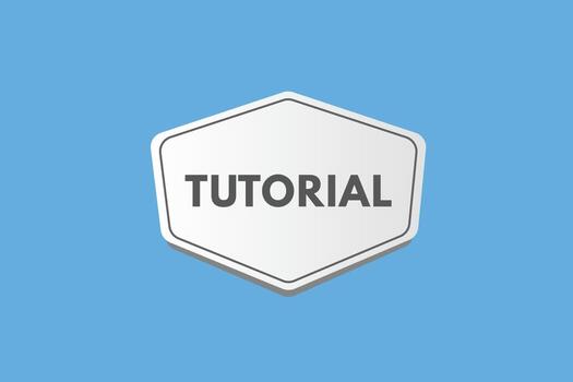 botón de texto tutorial. tutorial signo icono etiqueta adhesivo web botones vector