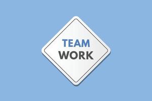 team work Button. team work Sign Icon Label Sticker Web Buttons vector