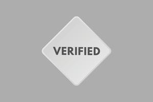 verified text Button. verified Sign Icon Label Sticker Web Buttons vector