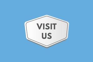 visit us text Button. visit us Sign Icon Label Sticker Web Buttons vector