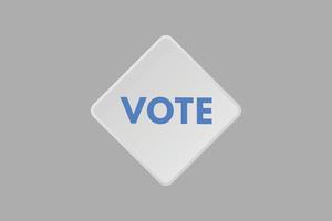 vote text Button. vote Sign Icon Label Sticker Web Buttons vector