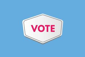 vote text Button. vote Sign Icon Label Sticker Web Buttons vector